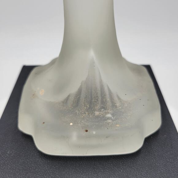 Vtg Lead Crystal Praying Saint Frosted Art Glass Statue Figurine Collectibles - Picture 4 of 7